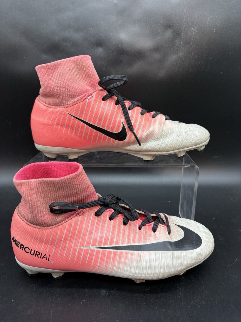 Nike Mercurial Superfly 5 White Pink Football Soccer Cleats Boots Youth Size 5Y